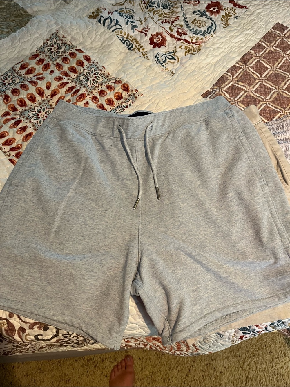 Abercrombie & Fitch Light Blue Athletic Drawstring Shorts